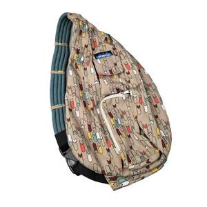 KAVU Rope Backpack Desert Quilt Crossbody Bag Purse